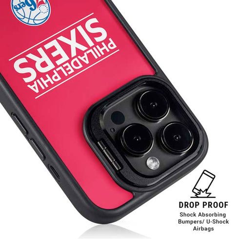 NBA Philadelphia 76ers Standard - Red iPhone 15 Pro Kickstand Case